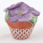 Herend Pansies in Flowerpot, Rust