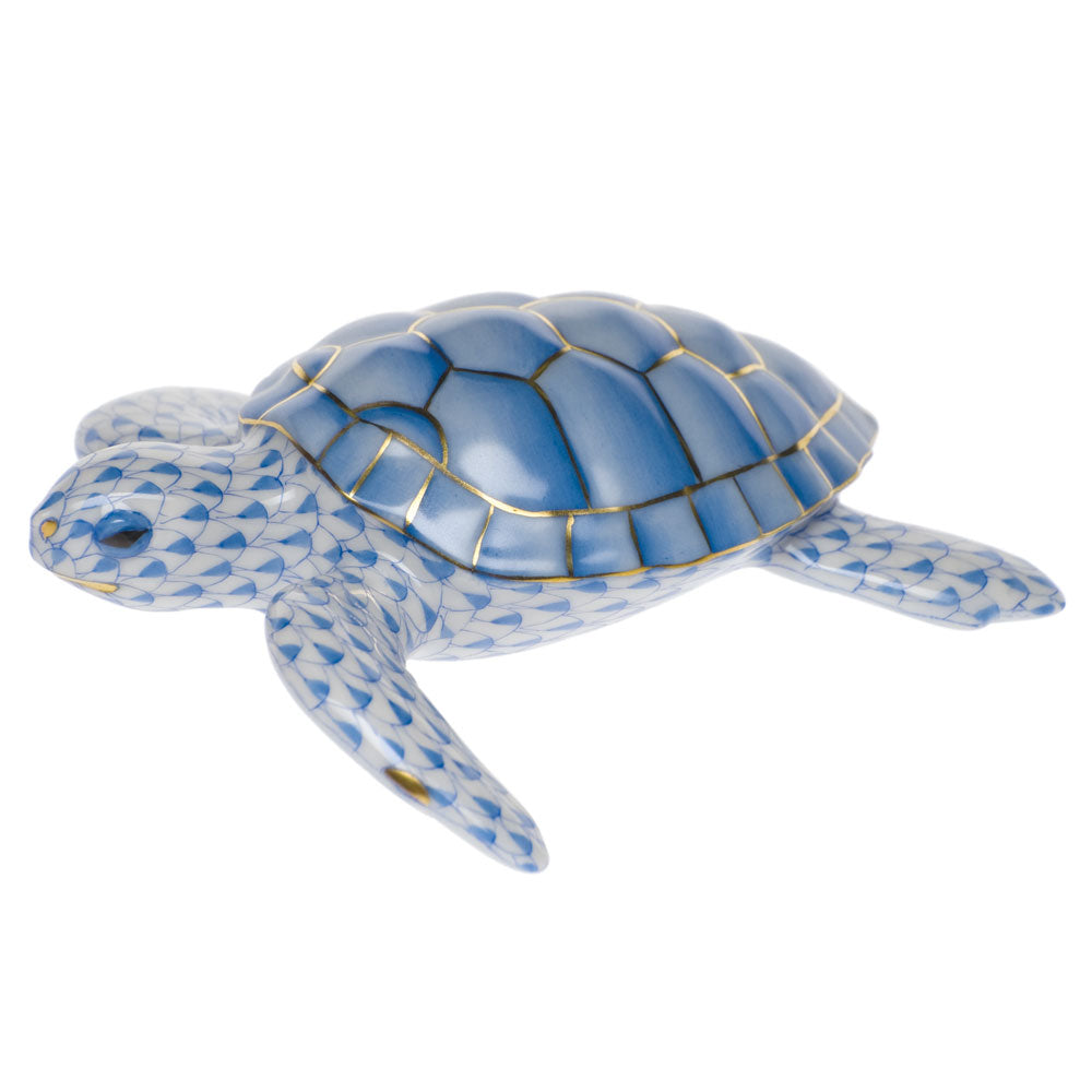 Herend Loggerhead Turtle, Blue