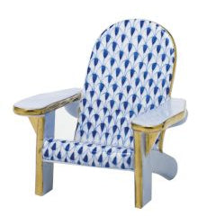Herend Adirondack Chair, Sapphire