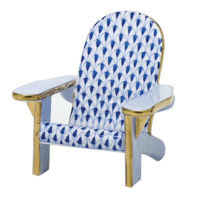 Herend Adirondack Chair, Sapphire