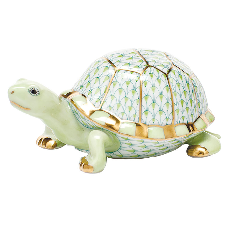 Herend Small Box Turtle, Key Lime