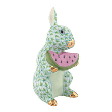 Herend Bunny with Watermelon, Key Lime