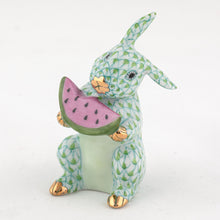 Herend Bunny with Watermelon, Key Lime