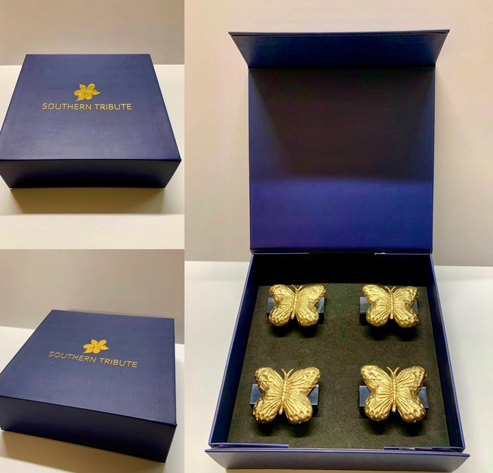 Butterfly Napkin Rings, S/4