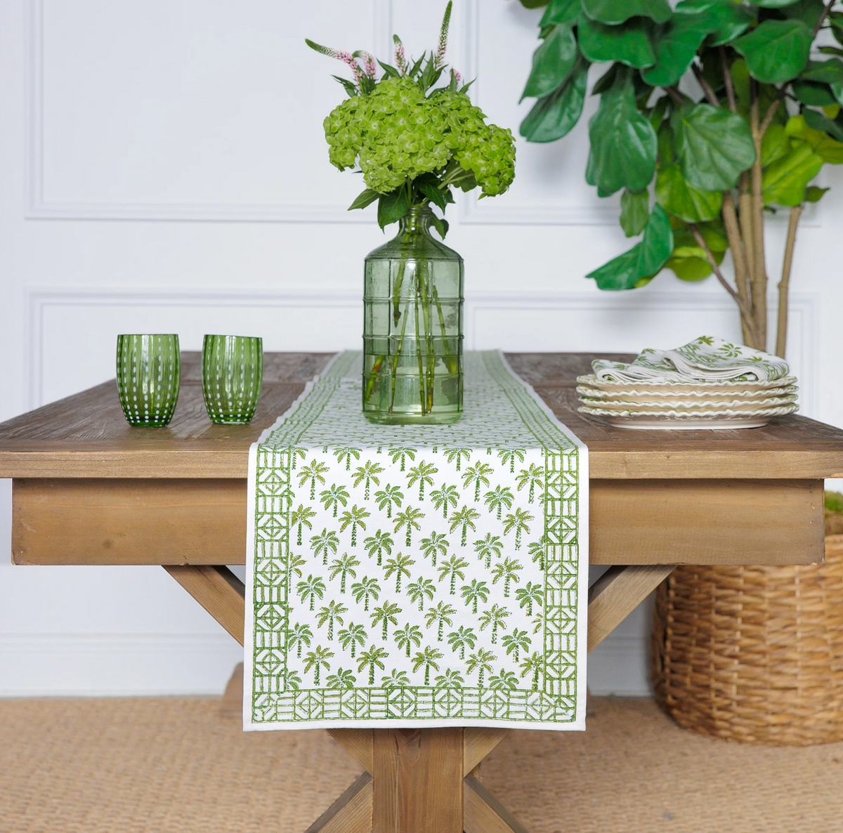 Palm Tree Table Runner