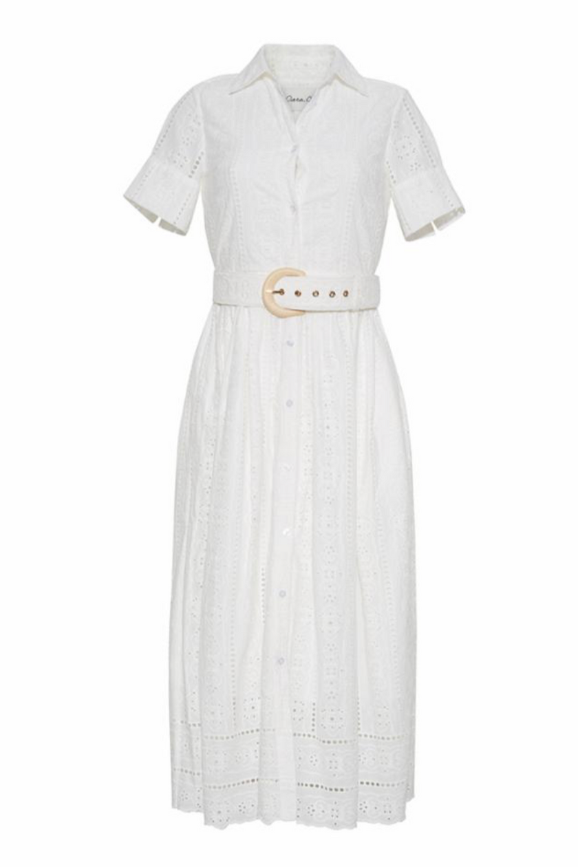 Malena Dress, White Eyelet