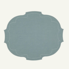 Parker Waxed Linen Placemat, Cerulean