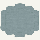 Blake Waxed Linen Placemat, Cerulean