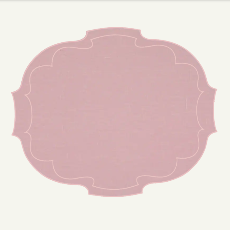 Parker Waxed Linen Placemat, Dusty Rose