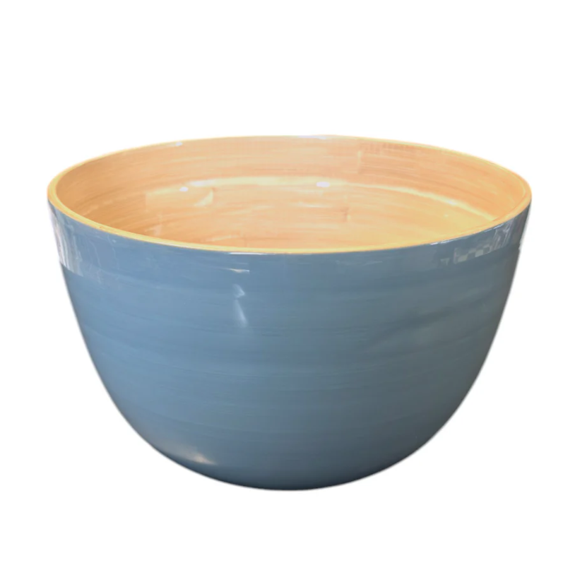 Bamboo 10" Serving Bowl, Dove Blue
