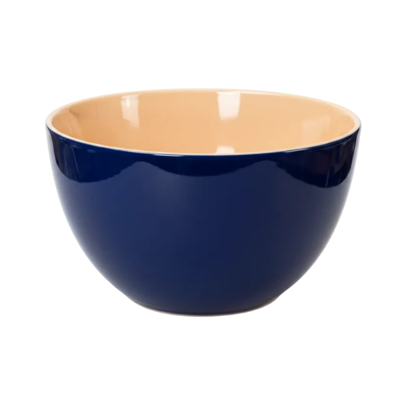 Bamboo 10" Serving Bowl, Navy