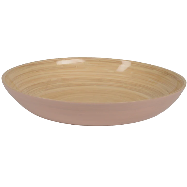 Bamboo Low Bowl, Blush