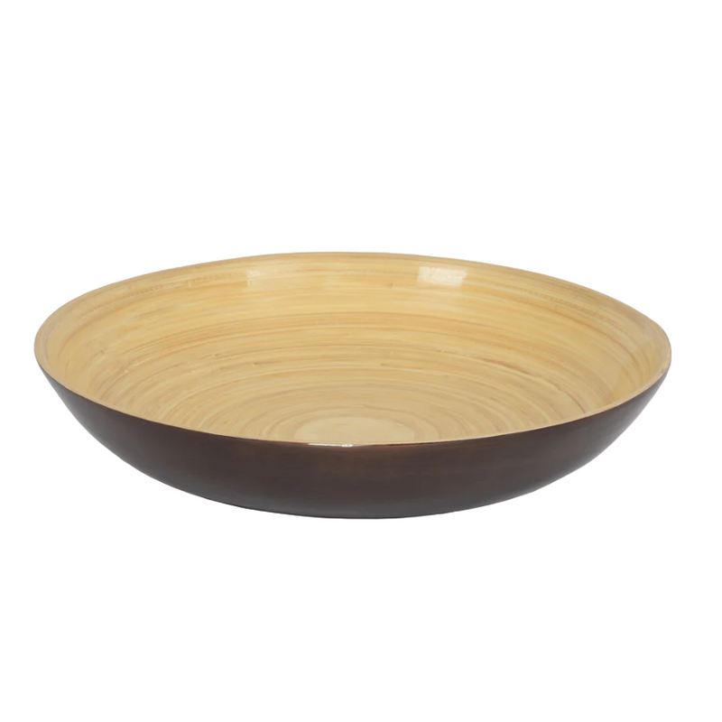 Bamboo Low Bowl, Brown