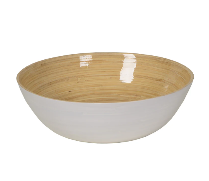 Bamboo Classic Serving Bowl, White