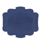 Blake Waxed Linen Placemat, Denim/Denim