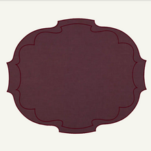 Parker Waxed Linen Placemat, Wine/Wine