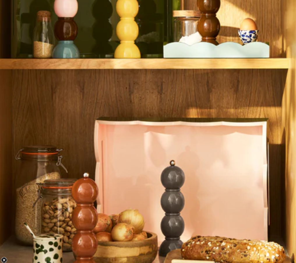 Brown Lacquer Salt or Pepper Mill