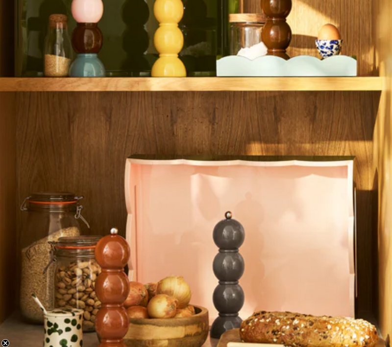 Brown Lacquer Salt or Pepper Mill