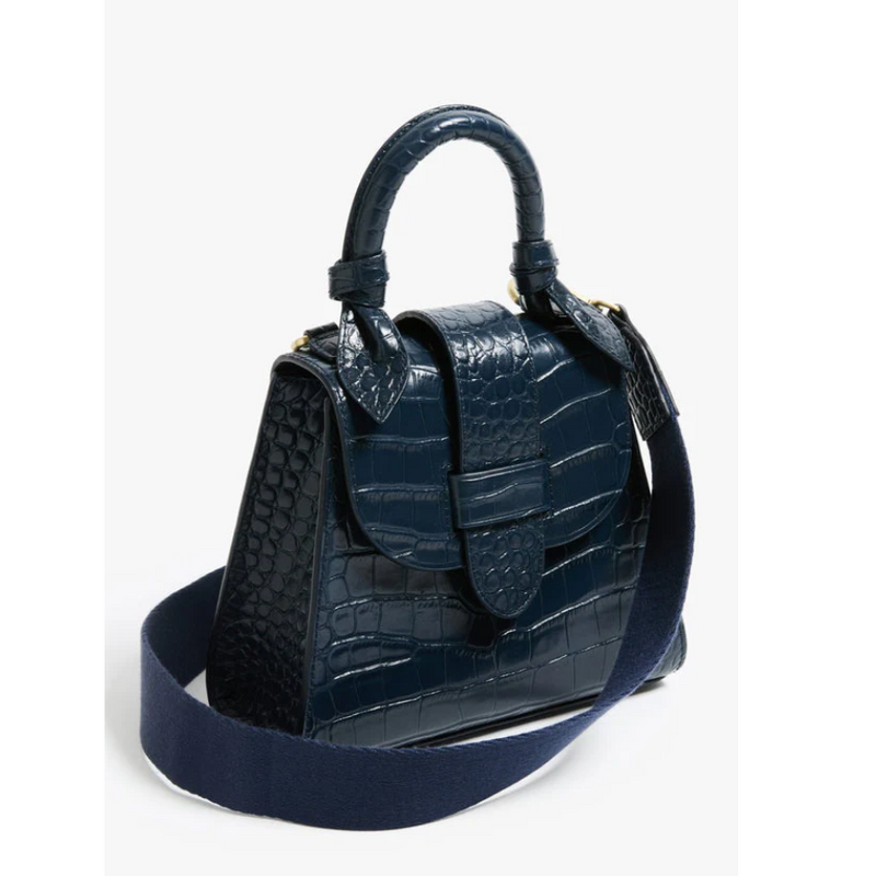 The Petite Leather Lady Bag, Navy