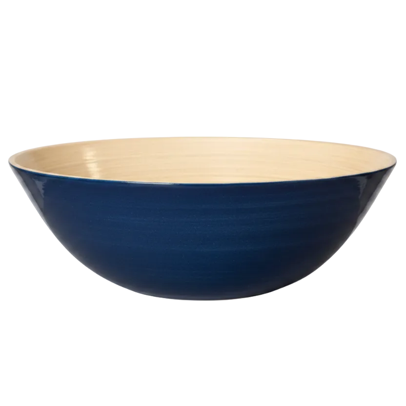 Bamboo Large Party Bowl, Navy