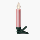 French Stripe Set of 12 Clip-on Candle Lights
