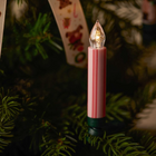 French Stripe Set of 12 Clip-on Candle Lights