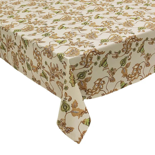 Paisley Vine Tablecloth in Beige & Multi