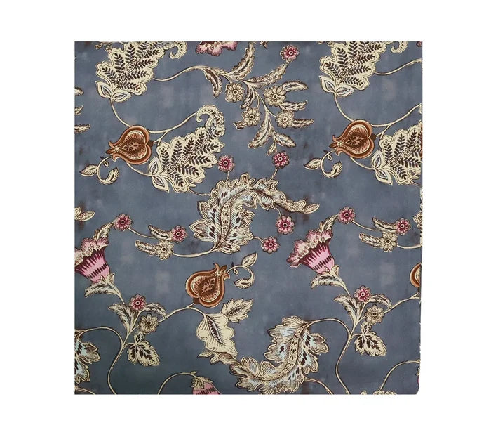 Paisley Vine Tablecloth in Blue & Gray