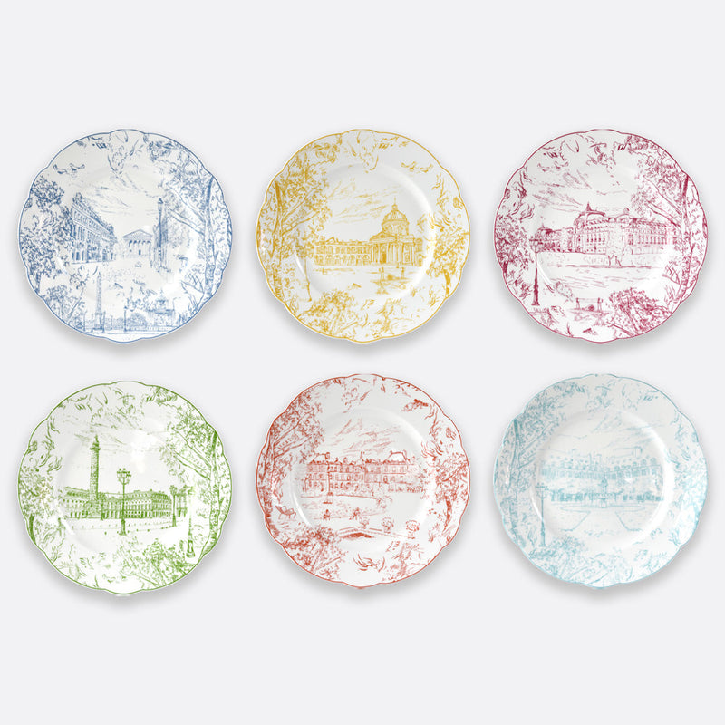 Tout Paris Dinner Plate, S/6