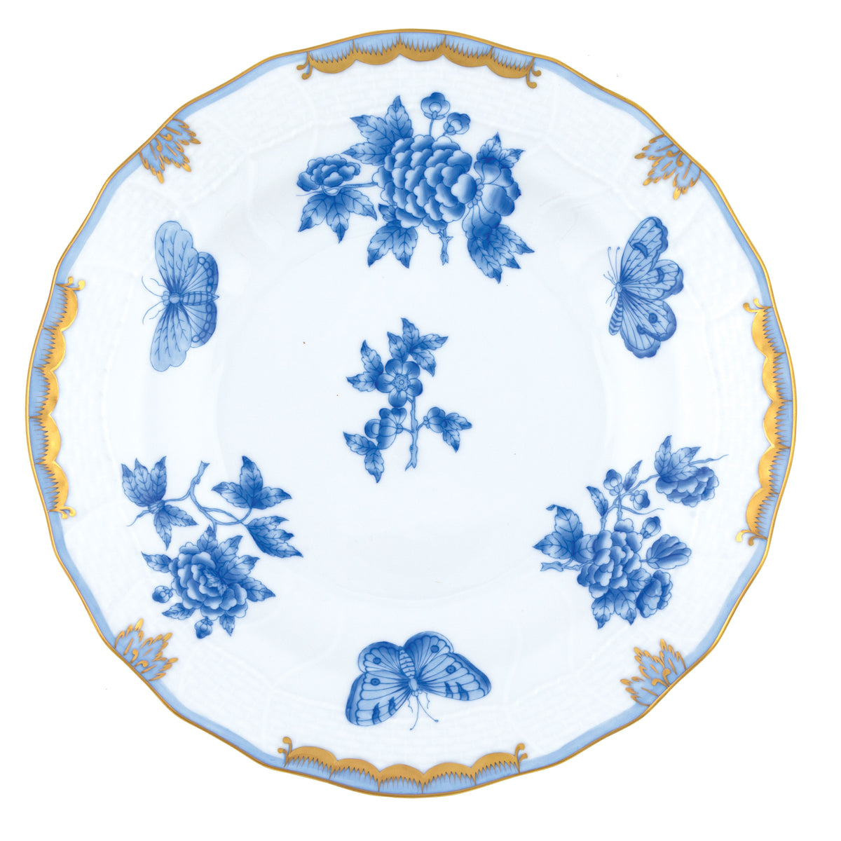 Herend Fortuna Blue Dessert Plate, 8.25