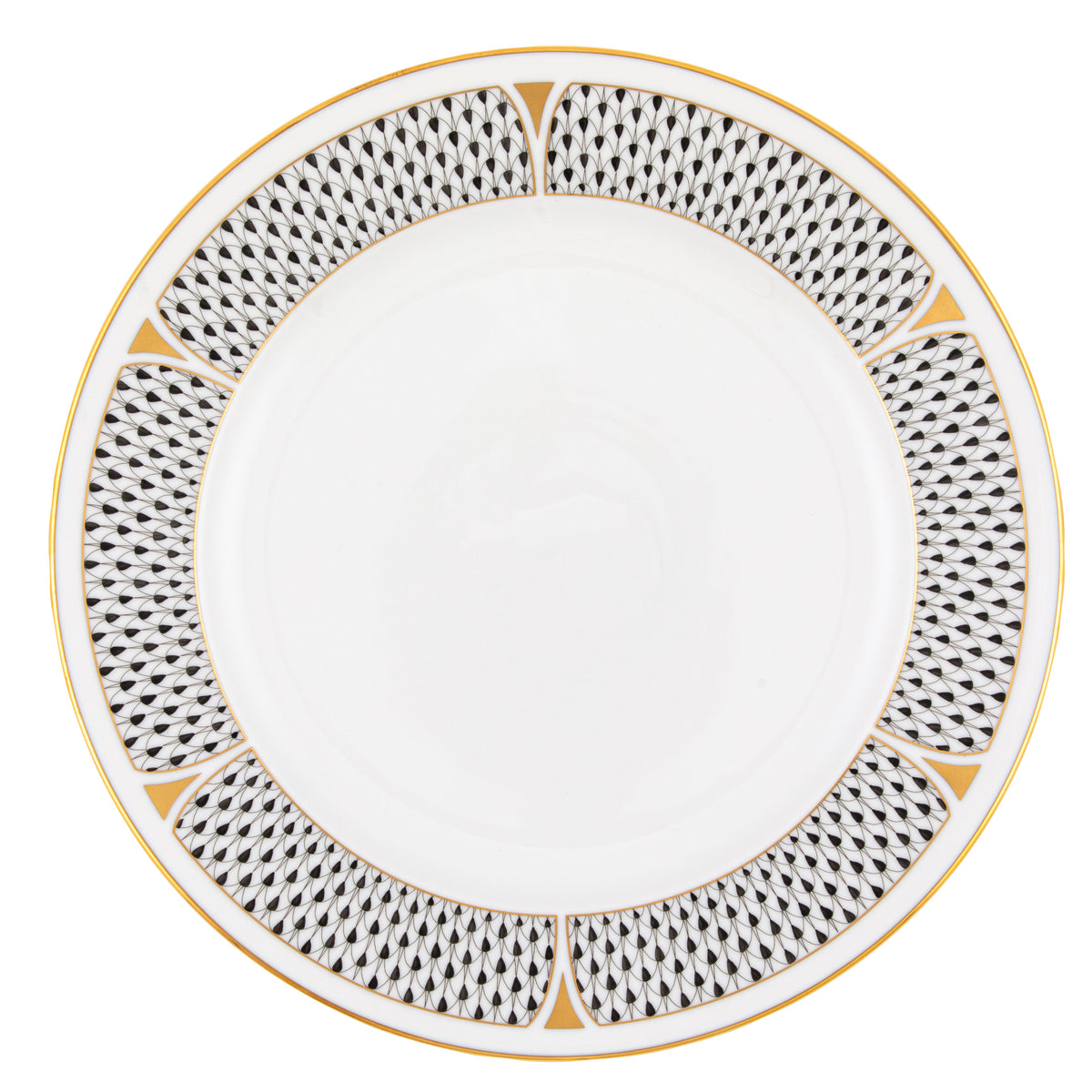 Herend Art Deco Black Service Plate, 11D