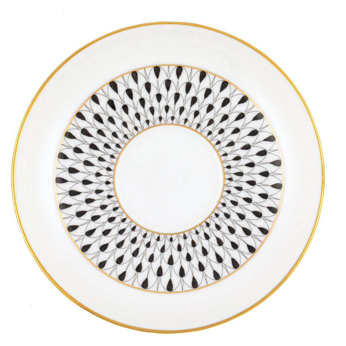 Herend Art Deco Black Tea Saucer