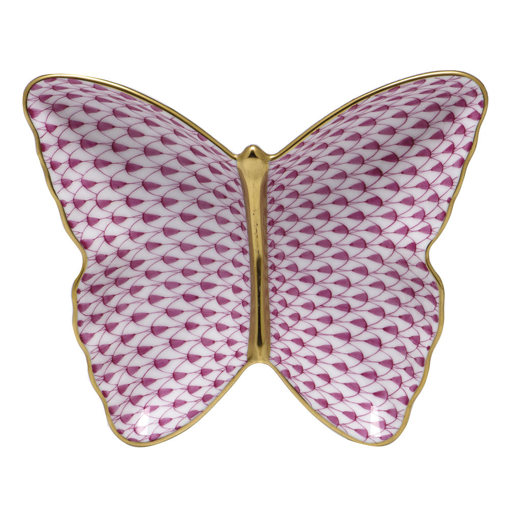 Herend Butterfly Dish, Pink