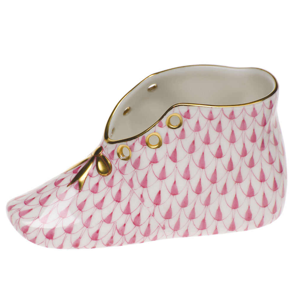 Herend Baby Shoe, Pink