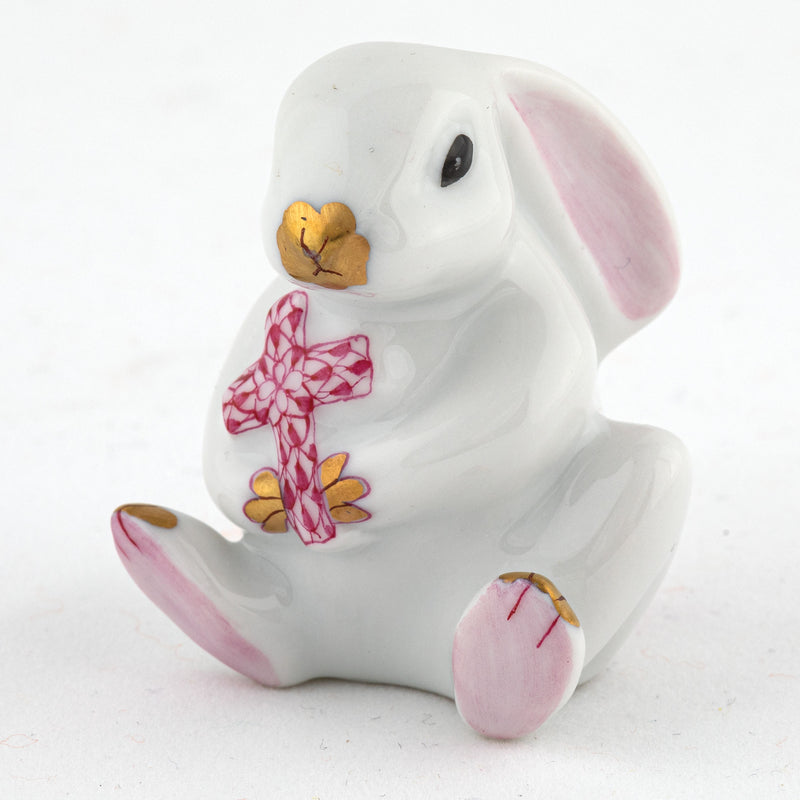 Pink Bunny with Cross, Herend