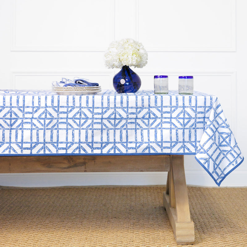 Blue Bamboo Tablecloth