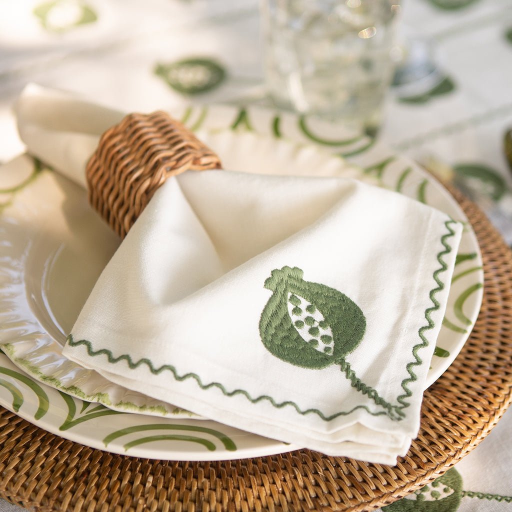 Crewel Green Napkin