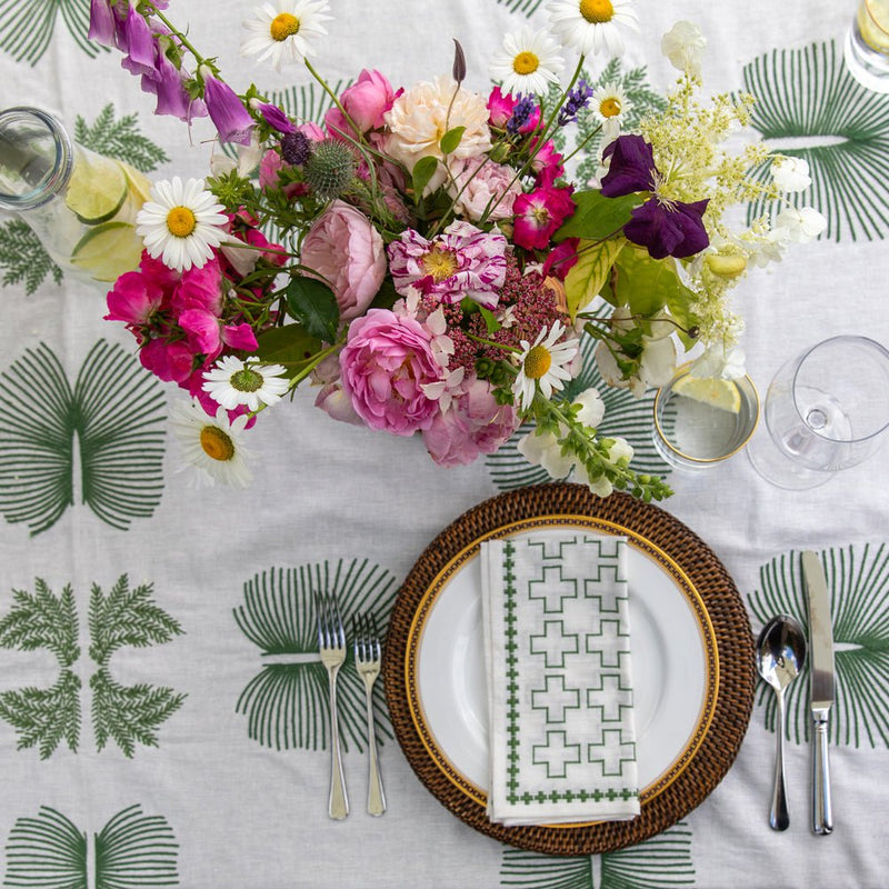 Embroidered Palms 60x120" Tablecloth