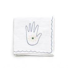 Lucky Charm Embroidered Linen Cocktail Napkins