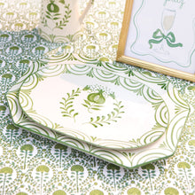 Pomegranate Crest Green Rectangle Serving Platter