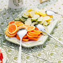 Pomegranate Crest Green Rectangle Serving Platter