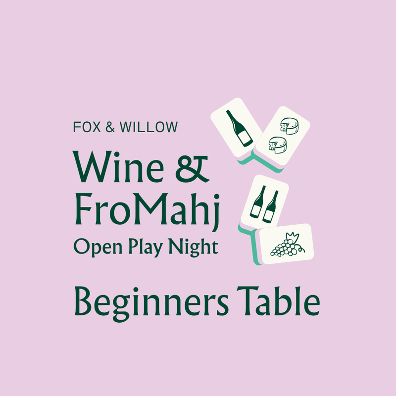 Wine & FroMahj: Thurs 8/13/26, 6 - 8:30 PM (Open Play Beginner's Table)
