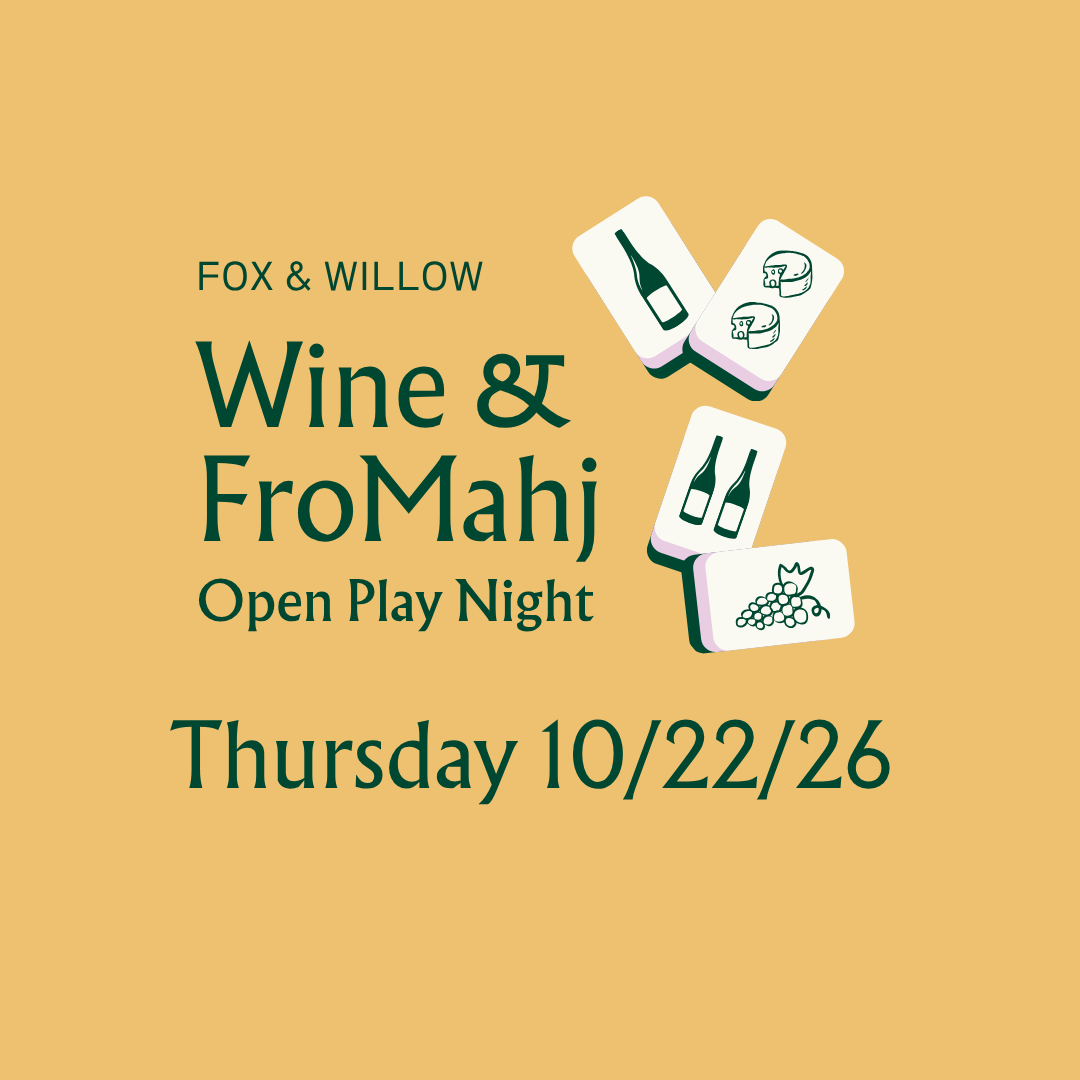 Wine & FroMahj: Thurs 10/22/26, 6 - 8:30 PM