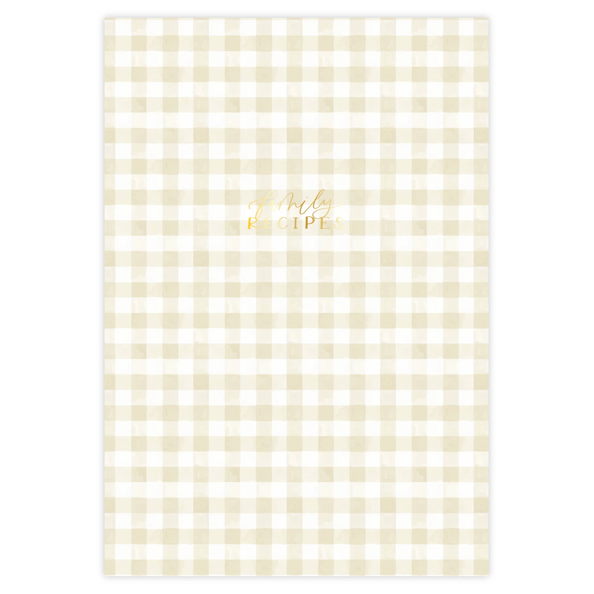 Beige Gingham Heirloom Recipe Book