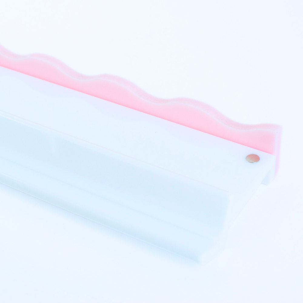 Acrylic Wavy Pusher, Solid Pink