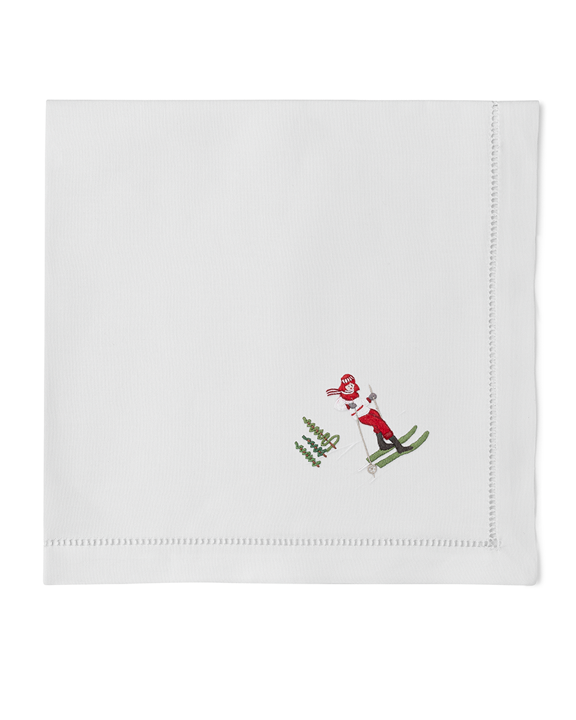 Skiers Mixed  Napkins | Mixed Set of 4