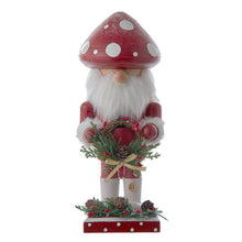 Mushroom Santa Nutcracker, 9"