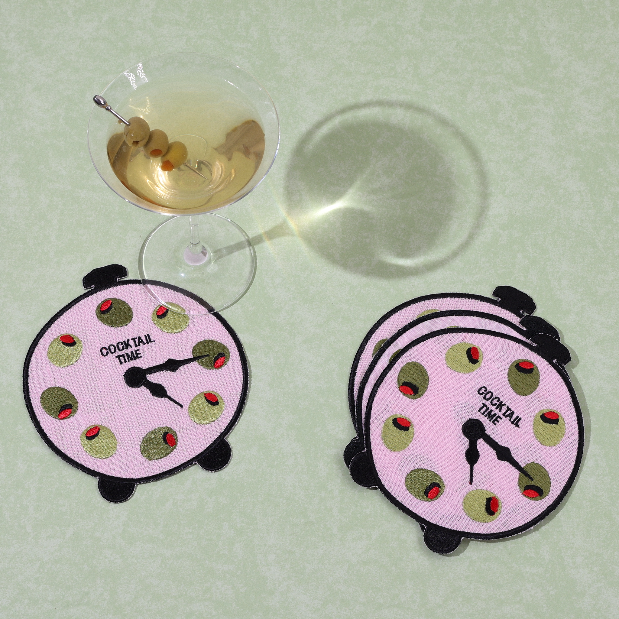 Cocktail Time Linen Cocktail Napkins