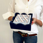 Navy Lacquered Napkin Holder