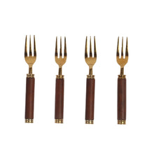 Wooden Handle Fork, Set of 4